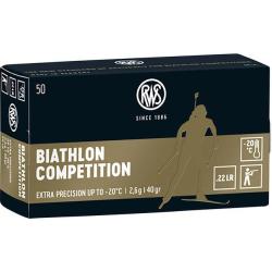 RWS CARTOUCHES .22 LR BIATHLON COMPETITION 50P
