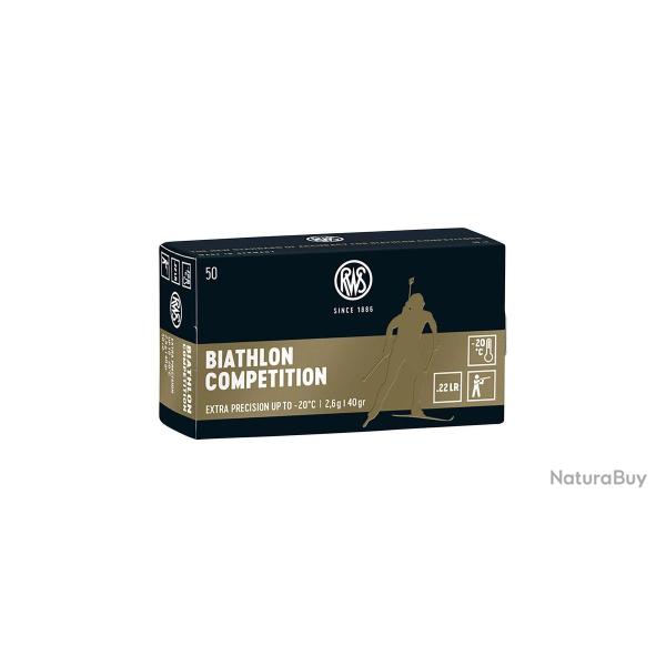 RWS CARTOUCHES .22 LR BIATHLON COMPETITION 50P
