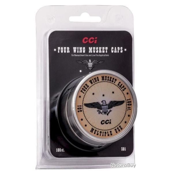 AMORCE CCI POUDRE NOIRE MUSKET CAPS 301 X100