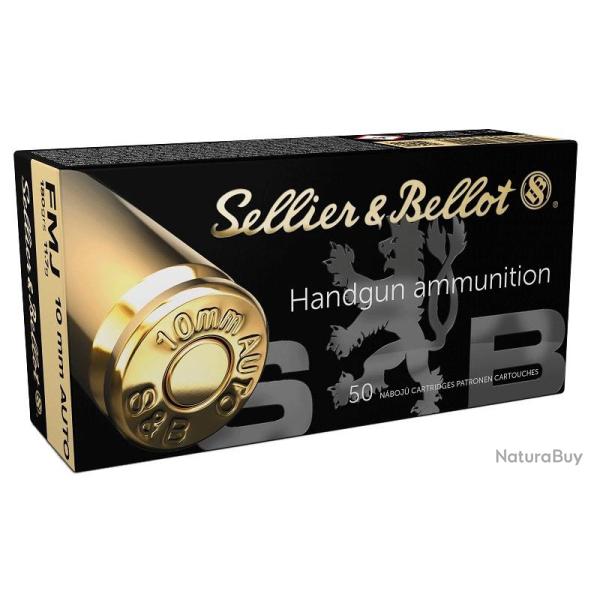 CARTOUCHES SELLIER BELLOT 10MM AUTO FMJ 180GR/11,7G*+