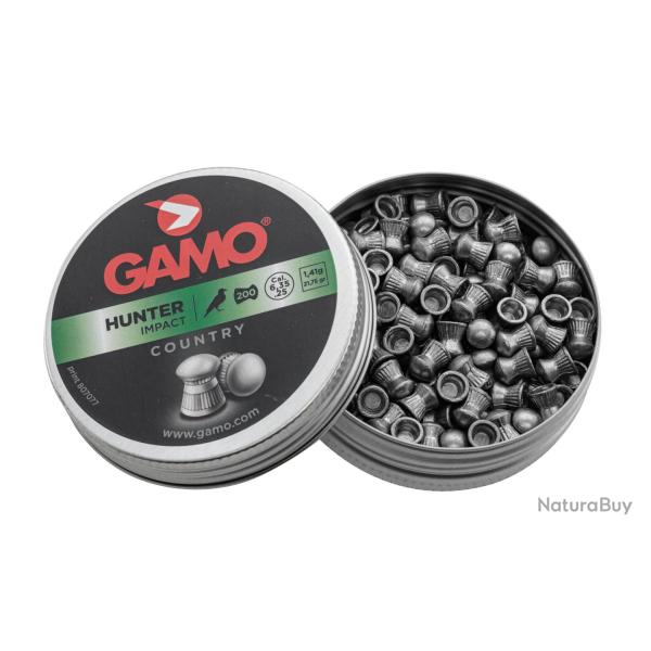 PLOMBS HUNTER TETE RONDE CAL. 6,35 MM X200