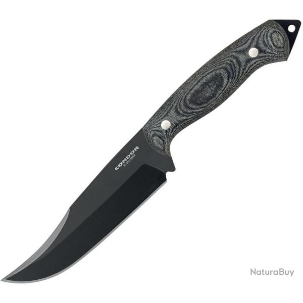Couteau Condor Rough N Ready Lame Acier Carbone 1075 Manche Micarta Etui Kydex Salvador CTK1342