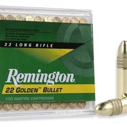 REMINGTON C/22LR 22 GOLDEN BULLET 40 GRAINS OGIVE TETE ARRONDIE CUIVREE