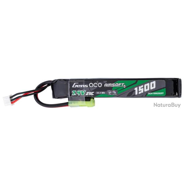 Batterie Li-Po -7.4V 1500 mAh 25C Stick Tamiya GENSPOW