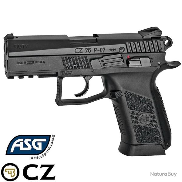 R�plique airsoft CO2 CZ 75 P-07 NBB ASG - rail tactique