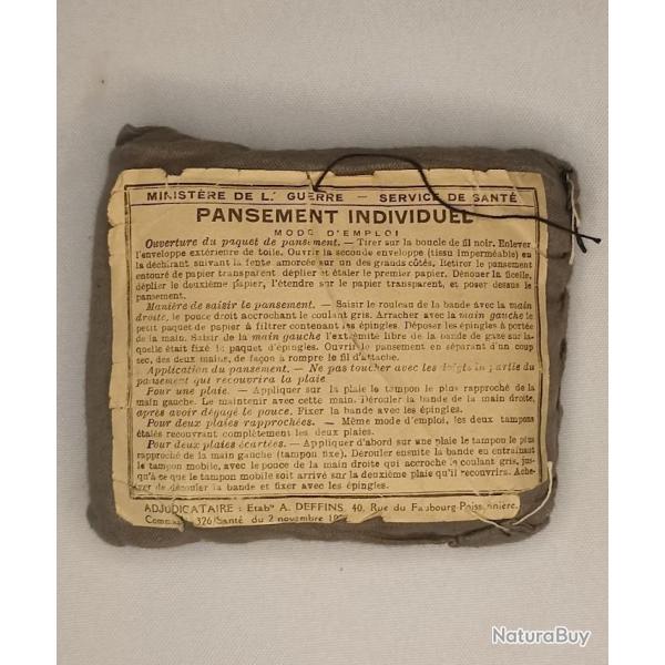 Pansement r�glementaire arm�e fran�aise guerre 39/45