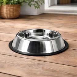 Gamelle pour chiens acier inoxydable 33,5 x 7 cm 1,7L