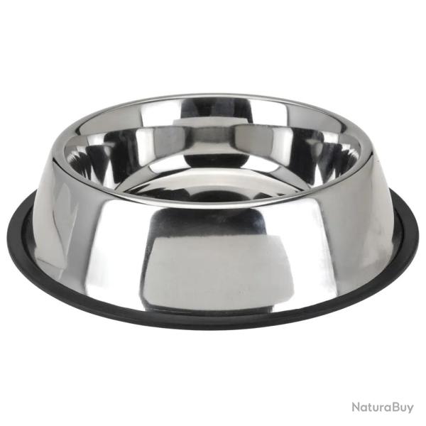 Gamelle pour chiens acier inoxydable 33,5 x 7 cm 1,7L