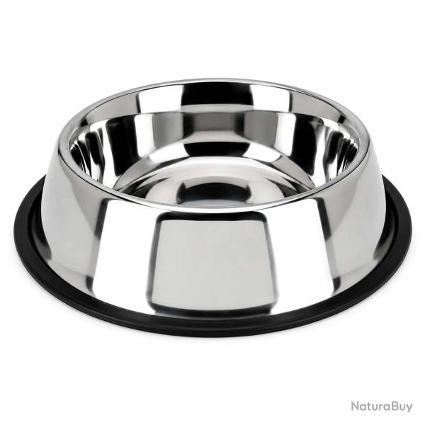 Gamelle pour chiens acier inoxydable 33,5 x 7 cm 1,7L