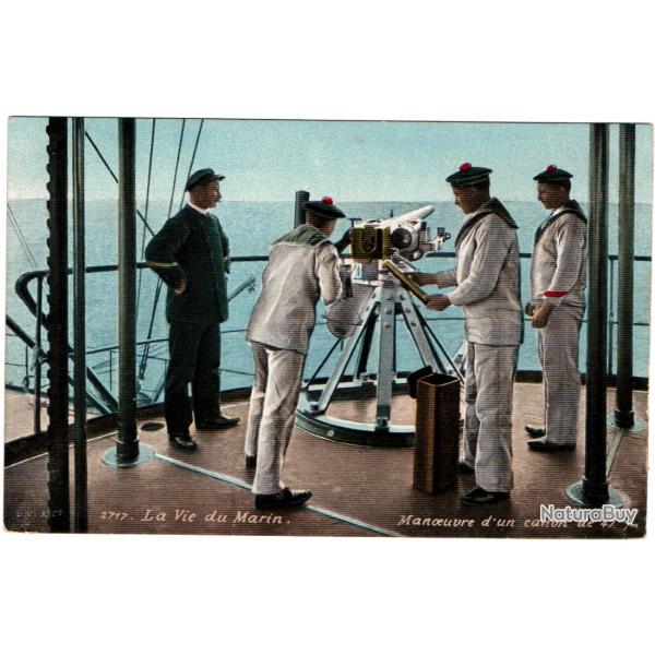 CPA - Marine Militaire - LA VIE DU MARIN MANOEUVRE CANON -N1633
