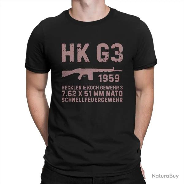 T shirt fusil d assaut Allemand HK G3 Noir