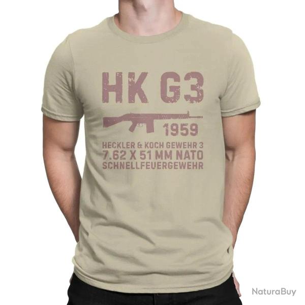 T shirt fusil d assaut Allemand HK G3 Vert clair