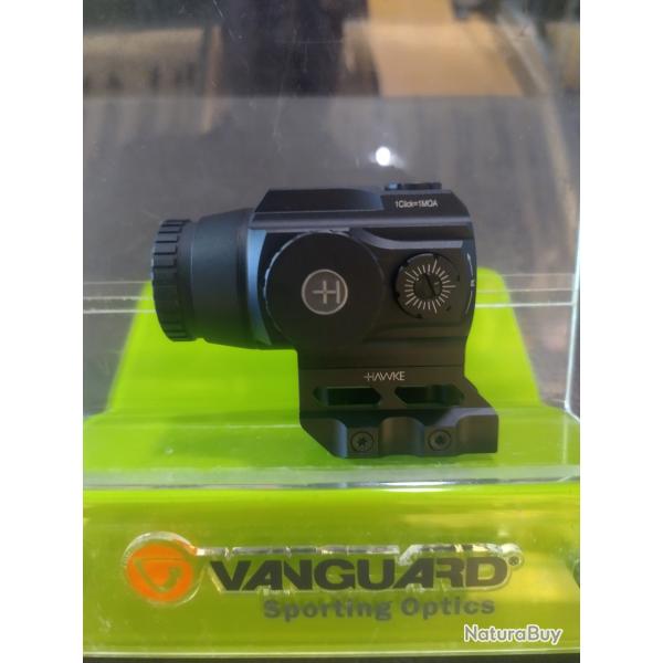 Point rouge tubulaire Hawke hoptic prism sight 1x15 speed dot Weaver rails