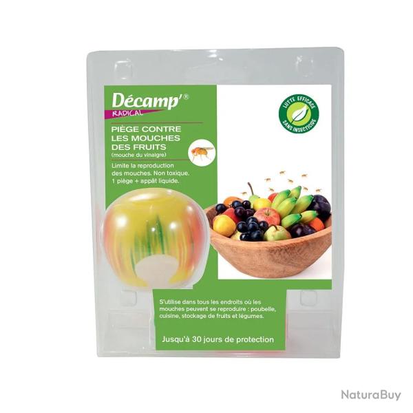 Pi�ge contre les mouches � fruits forme pomme 1 mois