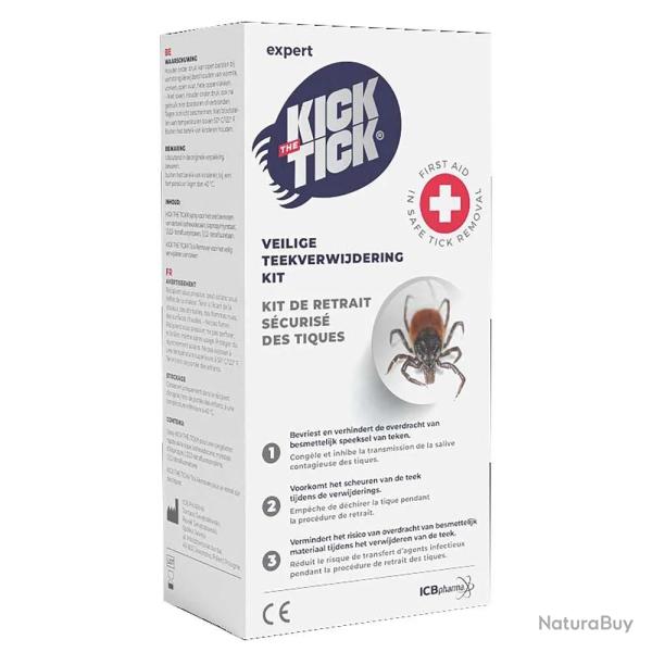 Kit de retrait pour tiques spray 40 utilisations pince tire-tique