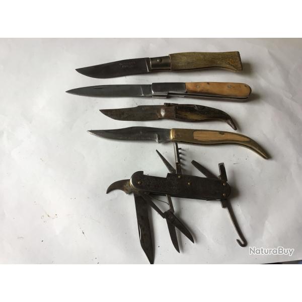 VENDU PAR LE-CUIRASSIER LOTN� 8 DE 5 COUTEAUX PLIANT