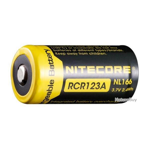 Batterie rechargeable Nitecore Accus Li-ion RCR123A - 650mAh - 3.7V - 2,4Wh