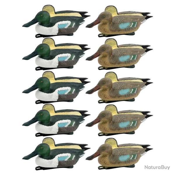 Pack 5 souchets m�les et 5 femelles mouss�s