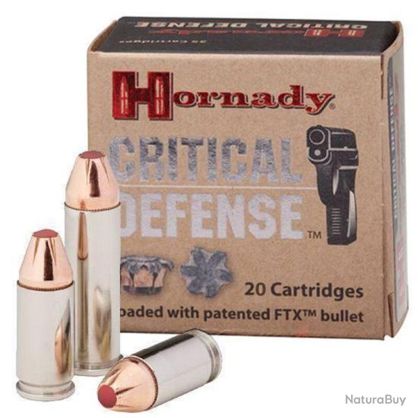 HORNADY 45ACP 185GR FTX CRITICAL DEFENSE X20
