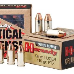 HORNADY 9X19 115GR FTX CRITICAL DEFENSE X25