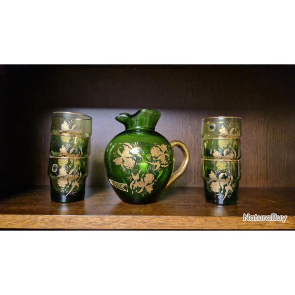 Service � eau peint 21 carat or