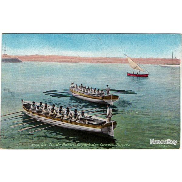 CPA - Marine Militaire -LA VIE DU MARIN D�PART CANOTS-MAJORS - N�1637