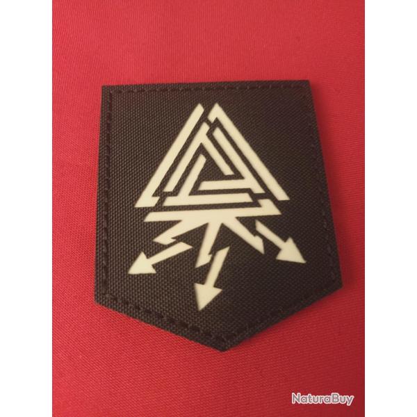 PATCH �CUSSON BROD� SCRATCH VELCRO PVC 3D VALHALLA VALKNUT VIKING 7/7CM