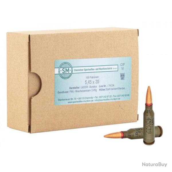 MUNITIONS SPORTWAFFEN 5.45X39 MM - 52 GR X200