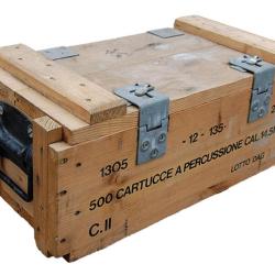 CAISSE &Agrave; MUNITION EN BOIS DE SURPLUS
