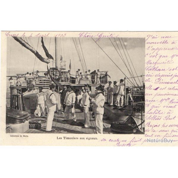 CPA - Marine Militaire -  LES TIMONIERS AUX SIGNAUX - N�1672