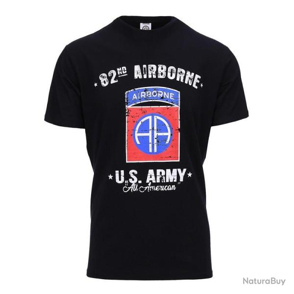 Tee Shirt US Army 82nd Airborne Couleur Noir
