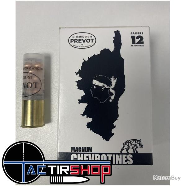 Chevrotines PREVOT Magnum Super Jupe 12/70 Corse - 15 Grains