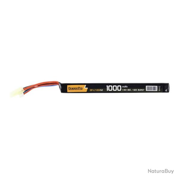 Batterie LiPo 7,4v Stick Long 1000 mAh G2 Tamiya (Dragon Pro)
