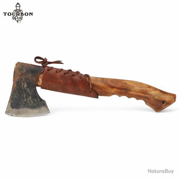 Tourbon-Marteau  hache en cuir vritable, protection de poigne de bcheron URA
