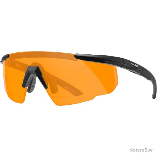 Lunettes SABER ADVANCED (Couleur:  Monture : noir mat, Verre : orange clair)