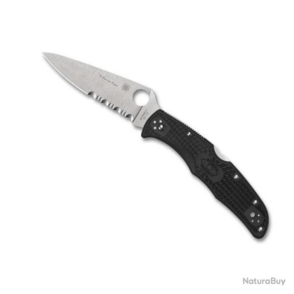 Couteau Spyderco Endura Thin Bleu line noir semi crant�