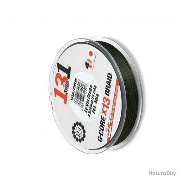 Tresse Sufix 131 G-Core X 13 Braid Vert 150m PE 1,2