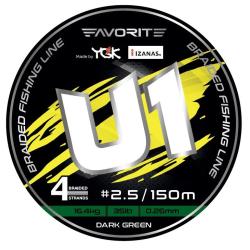 Tresse Favorite U1 Pe 150m Vert 150m 8,3kg 0,209mm