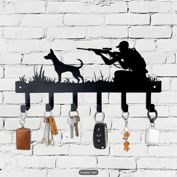 Support  organiseur mural pour accrocher les cl�s  et v�tements  d�coration de chasse