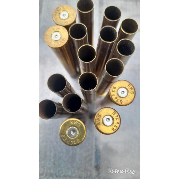 19 douilles vides 9.3x74R