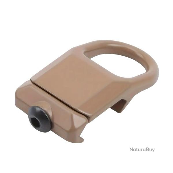 Adaptateur rail picatinny 20 mm - GBB boucle QD - Beige/TAN