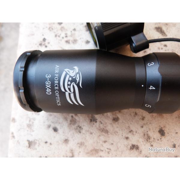 Vend lunette de tir Air force Optics 3-9x40 R�ticule duplex