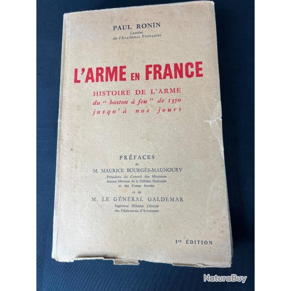 LIVRE ��L'ARME EN FRANCE�� par Ronin D�dicac�+ lettre de l'auteur