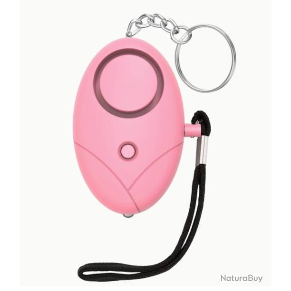 Porte clef - Alarme personnelle Anti-agresssion - Rose