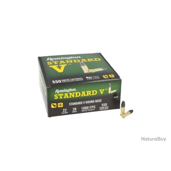 1 boite de Remington 22lr Standard V 38 grains ogive t�te arrondie plomb