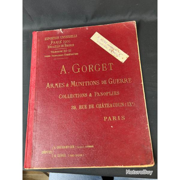 CATALOGUE ARMES ET MUNITIONS DE GUERRE A.GORGET