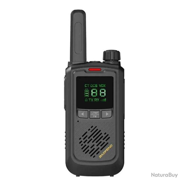 Talkie-walkie BF-T17 FRS BAOFENG longue port�e - Noir / USB Plug
