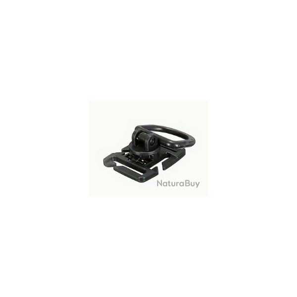 Boucle 360 Rotation D-Ring Clips MOLLE - x2 - Noir