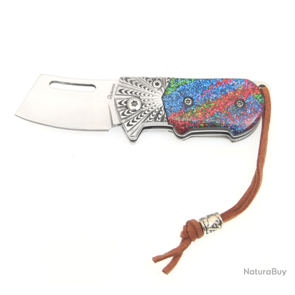 Albainox 25073 Mini Couteau Pliant Multicolore - Acier Inoxydable