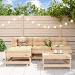 Salon de jardin 5 pcs bois massif de pin
